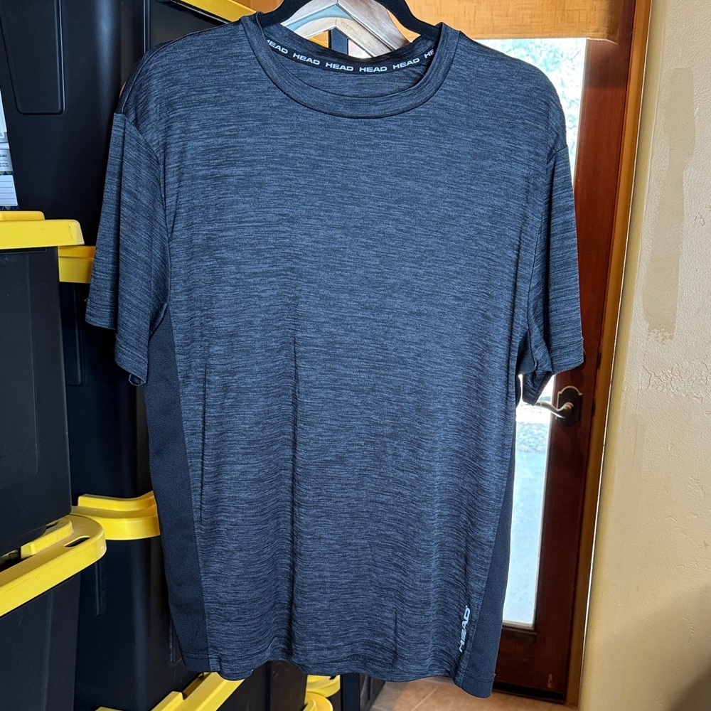 HEAD Men's Charcoal Black Short Sleeve Performance Tee Size Large
